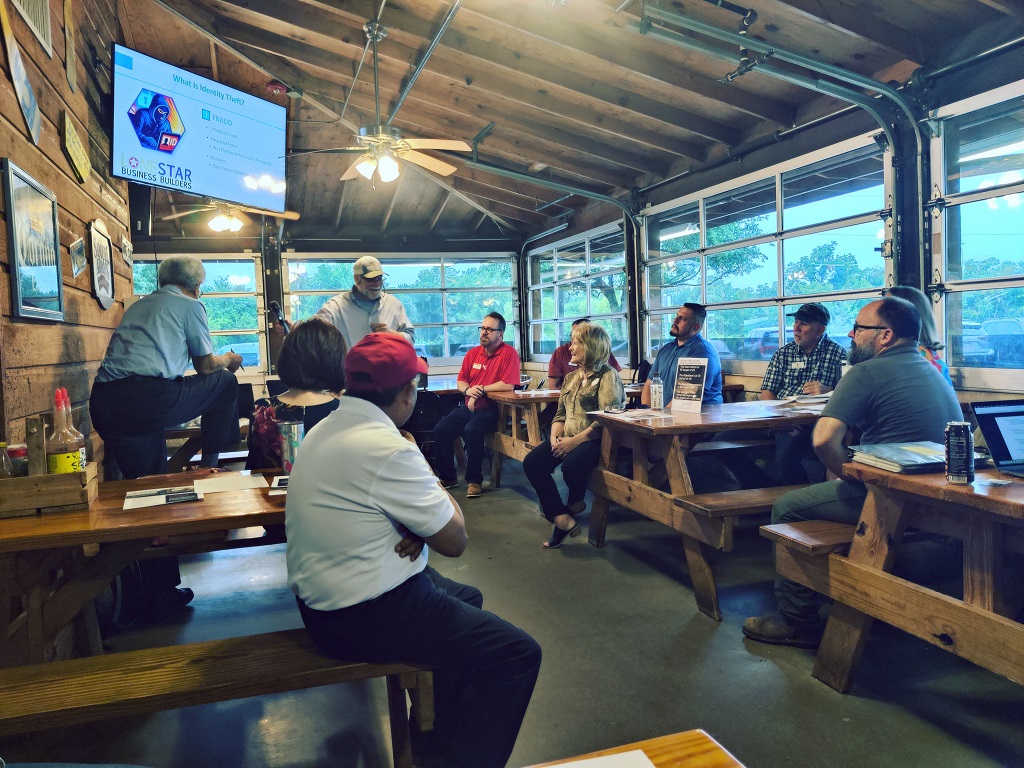 weekly meeting of Lone Star Business Builders at Rudy's in Allen