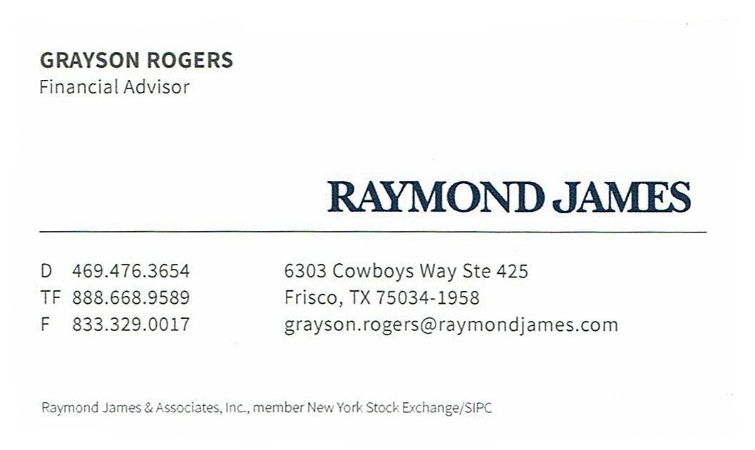 Raymon James – Grayson Rogers